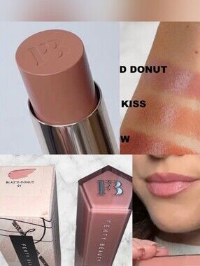 🍩Lip Need🍩BNIB Fenty Fullsize 01 BLAZ'D DONUT Gloss Bomb Stix Lip Gloss!$26R!